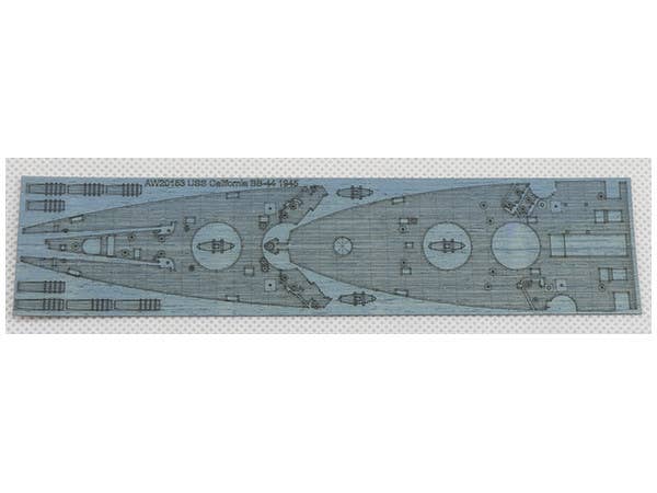 1/700 米・戦艦 カリフォルニア 1945用デッキブルー色 木製甲板 (PIT用)