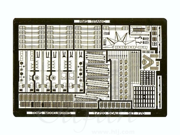 1/700 オリンピック/タイタニック エッチングパーツ #1 (レベル用)