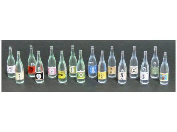 1/12 一升瓶 透明緑 & 透明青 (16本セット)