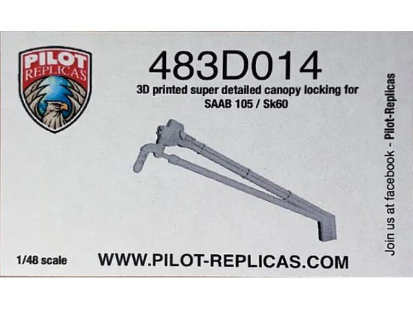 1/48 サーブ 105/SK60 キャノピー安全ロックバー (パイロットレプリカ用)