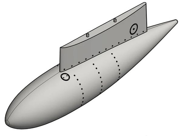 1/48 サーブ J29 トゥンナン 増槽 タイプ1 (フィン無し、2個入り)