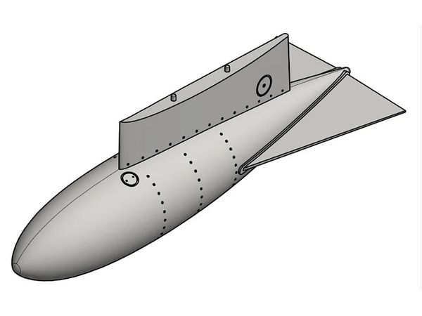1/48 サーブ J29 トゥンナン 増槽 タイプ1 (フィン付き、2個入り)
