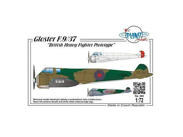 1/72 グロスター F.9/37 試作双発重戦闘機