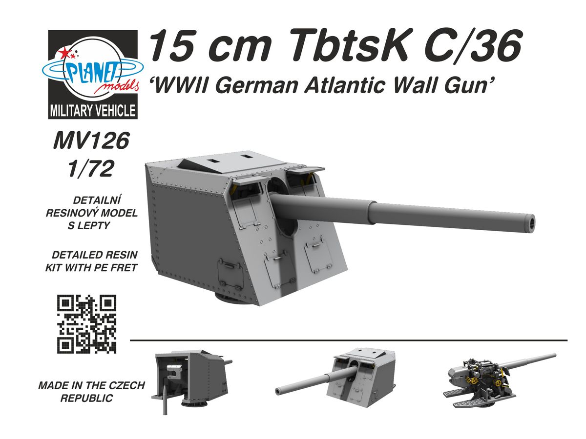 1/72 WW.II 独軍 15cm TbtsK C/36砲 大西洋の壁