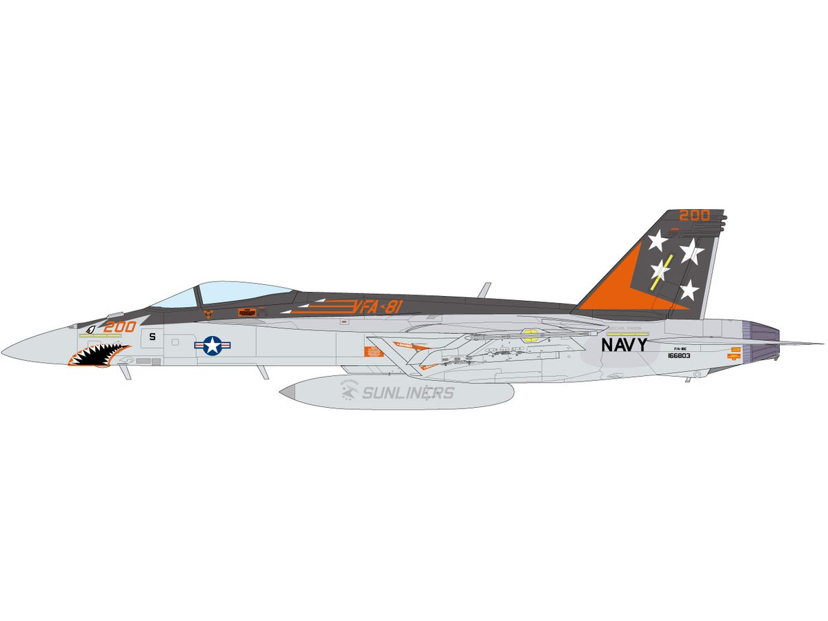 1/72 アメリカ海軍 艦上戦闘機 F/A-18E スーパーホーネット VFA-81 サンライナーズ