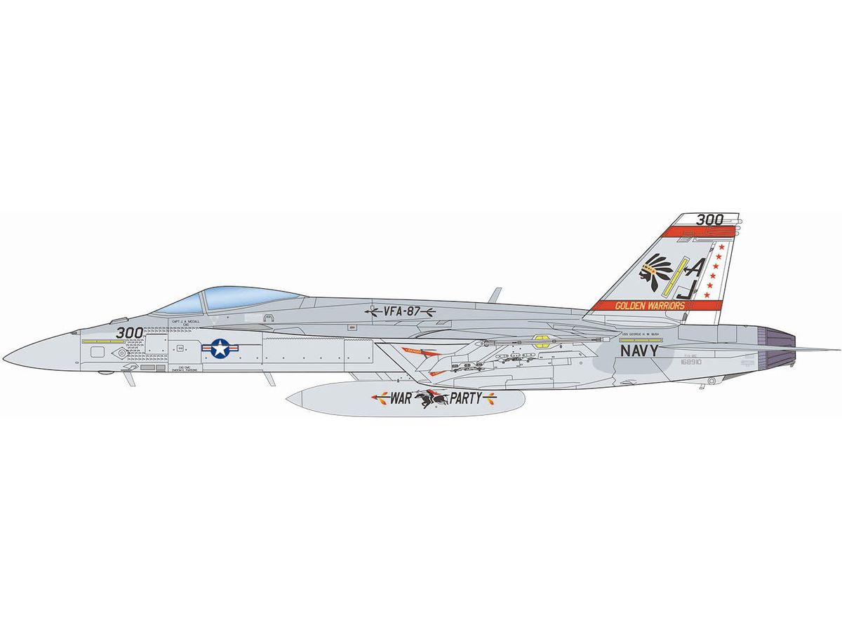 1/144 アメリカ海軍 艦上戦闘機 F/A-18E スーパーホーネット VFA-87 ゴールデンウォリアーズ