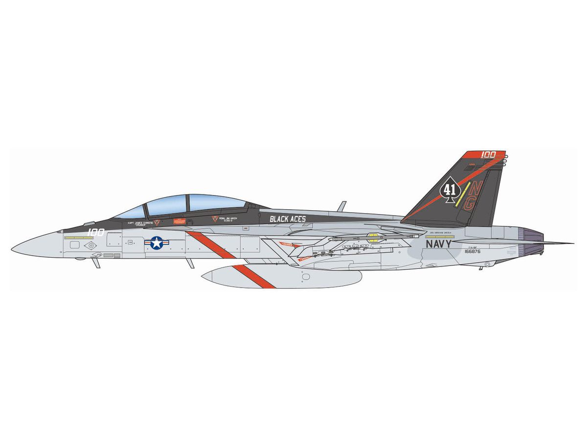 1/144 アメリカ海軍 艦上戦闘機 F/A-18F スーパーホーネット VFA-41 ブラックエイセス