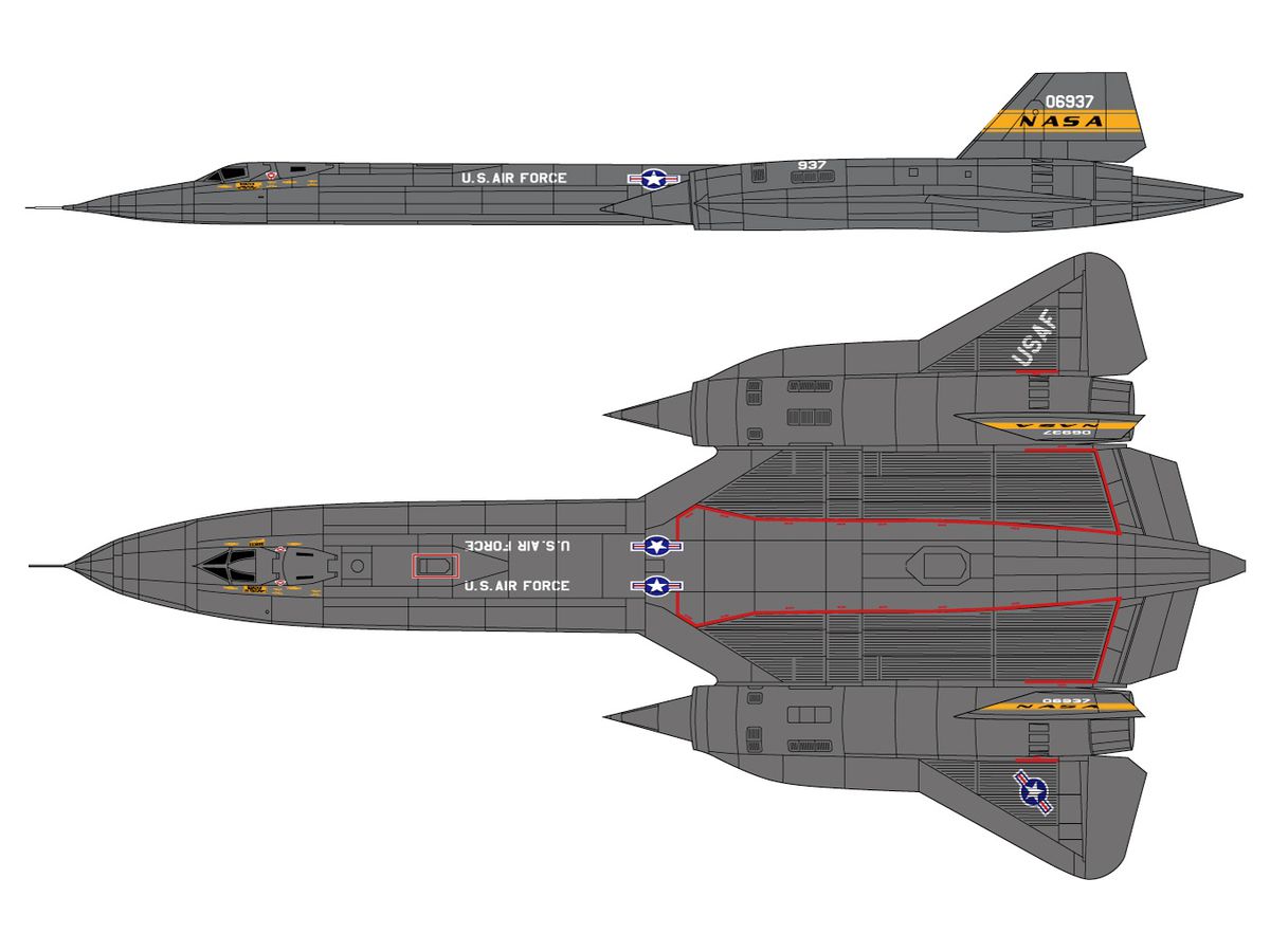 1/144 アメリカ空軍 高高度戦略偵察機 SR-71 ブラックバード  NASA