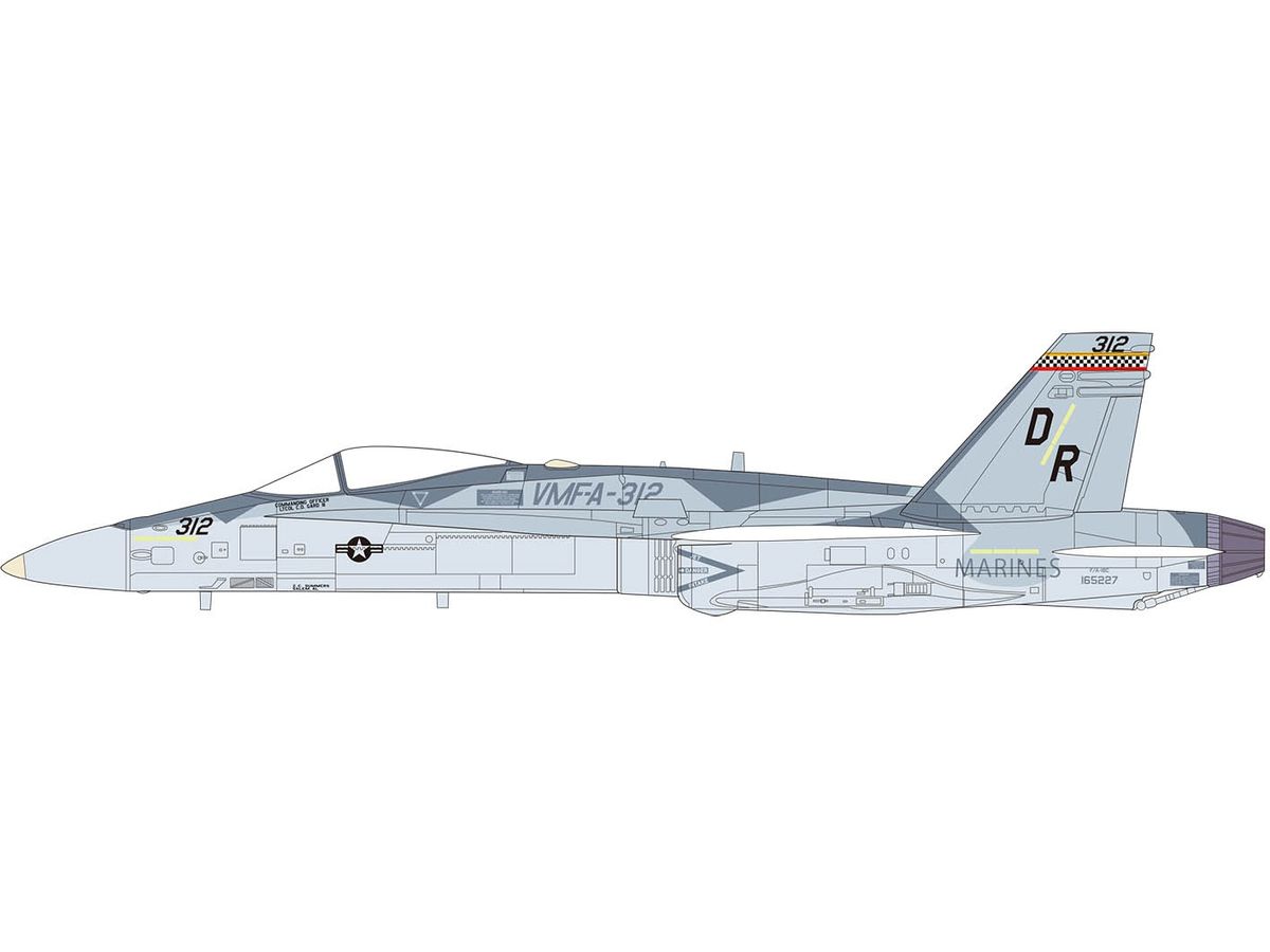 1/144 アメリカ海兵隊 F/A-18C ホーネット VMFA-312 チェッカーボード 2022 フェリス迷彩