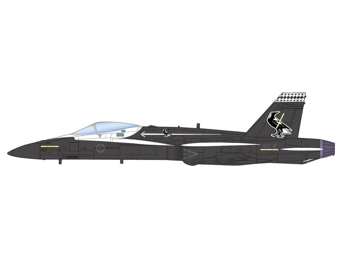 1/144 オーストラリア空軍 戦闘機 F/A-18A ホーネット ブラック・マグパイ オーストラリア空軍 100周年記念塗装機 (2機セット)