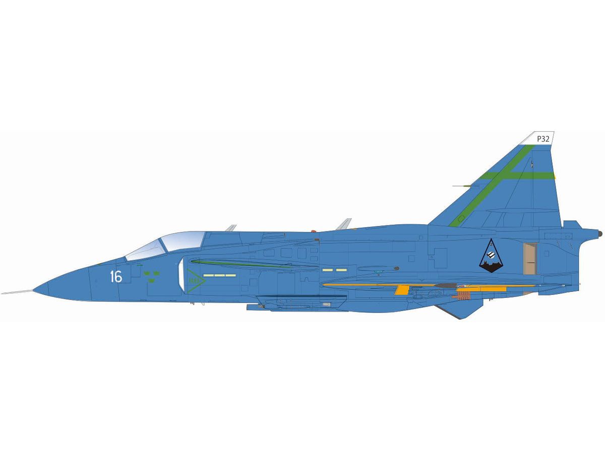 1/48 スウェーデン空軍 JA37 ヤクトビゲン ブルーピーター スウェーデン空軍75周年記念塗装機