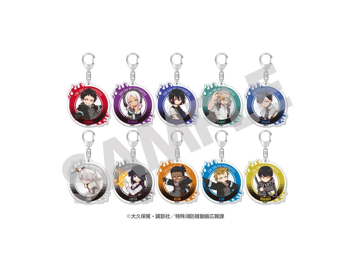 炎炎ノ消防隊: ブラインドちびキャラアクリルキーホルダー 1Box 10pcs