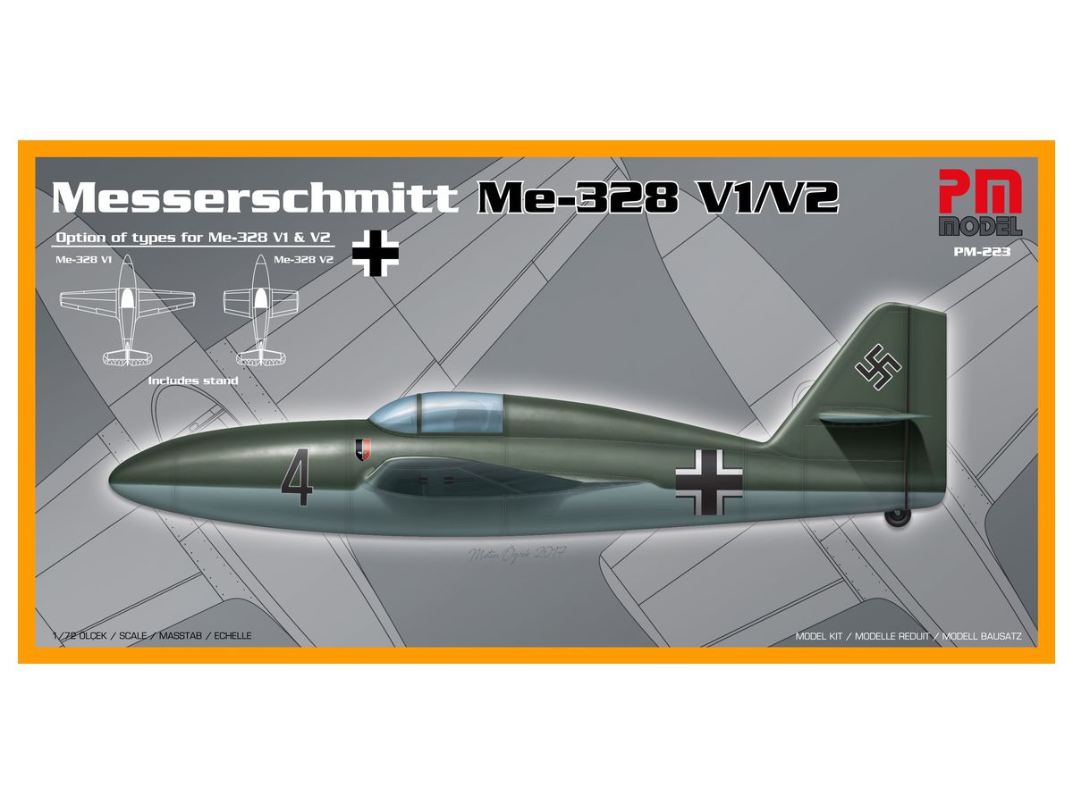 1/72 メッサーシュミット Me-328 V1/V2 (2種類の主翼パーツと複数種のドイツ空軍デカール付属)