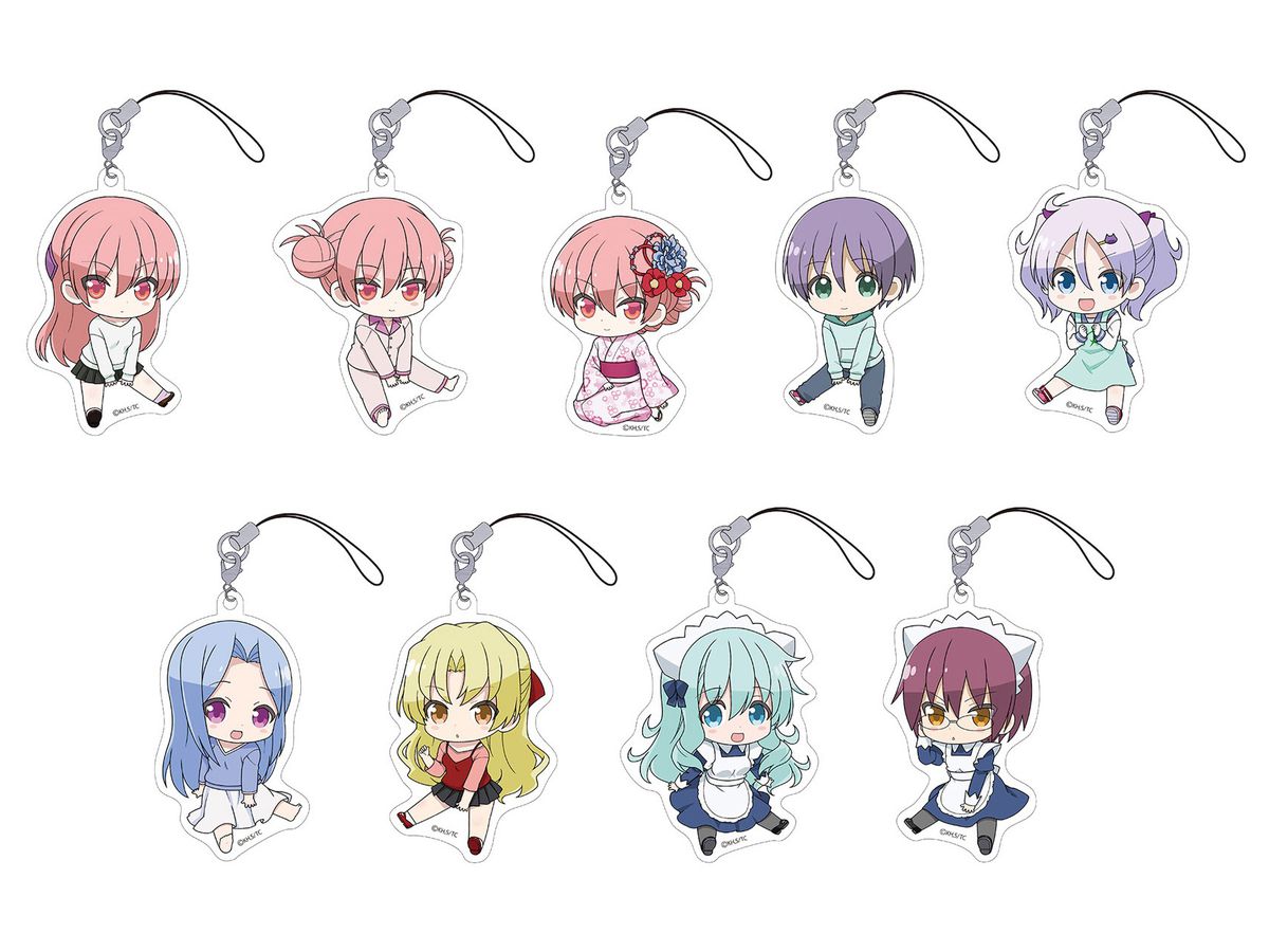 トニカクカワイイ: ぺたん娘 トレーディングアクリルストラップ 1Box 9pcs