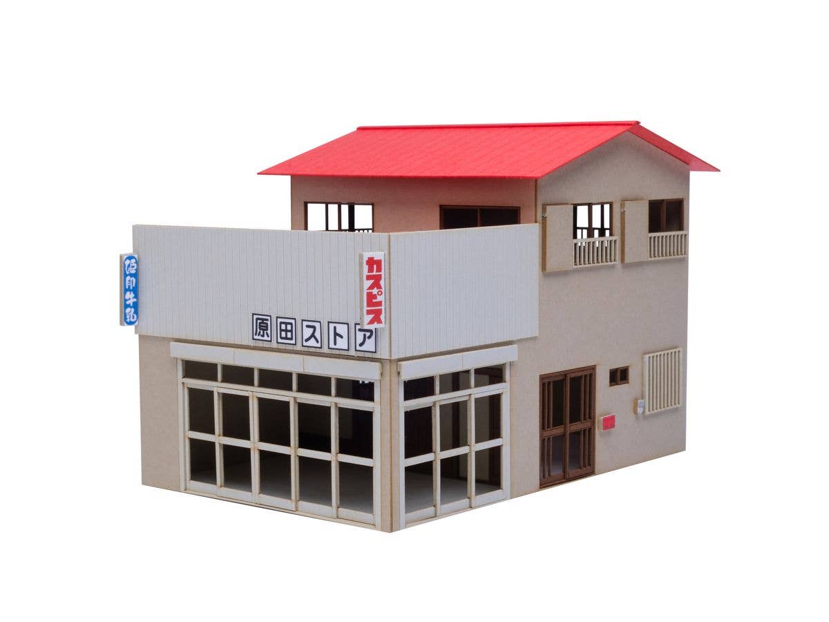1/80 ペーパーキット まちかどアクセサリーシリーズ 商店 角地のお店