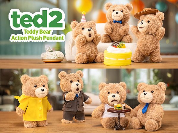 Ted2 Teddy Bear アクションぬいぐるみペンダント シリーズ 1Box 6pcs