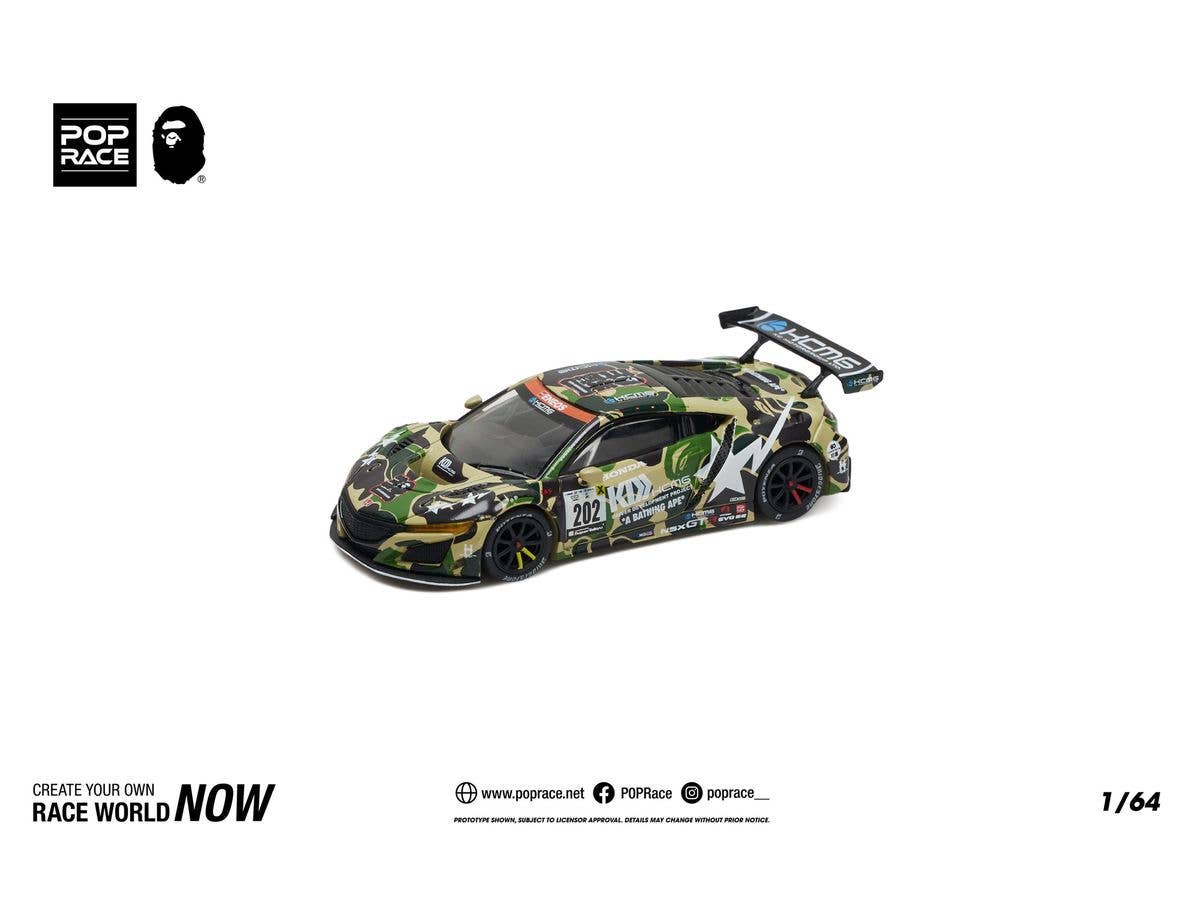 1/64 HONDA NSX GT3 EVO22 KCMG BATHING APEHONDA NSX GT3 EVO22 KCMG APE