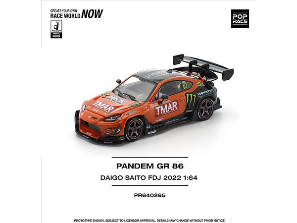 1/64 パンデム GR86 – 斎藤太吾 フォーミュラドリフト ジャパン 2022