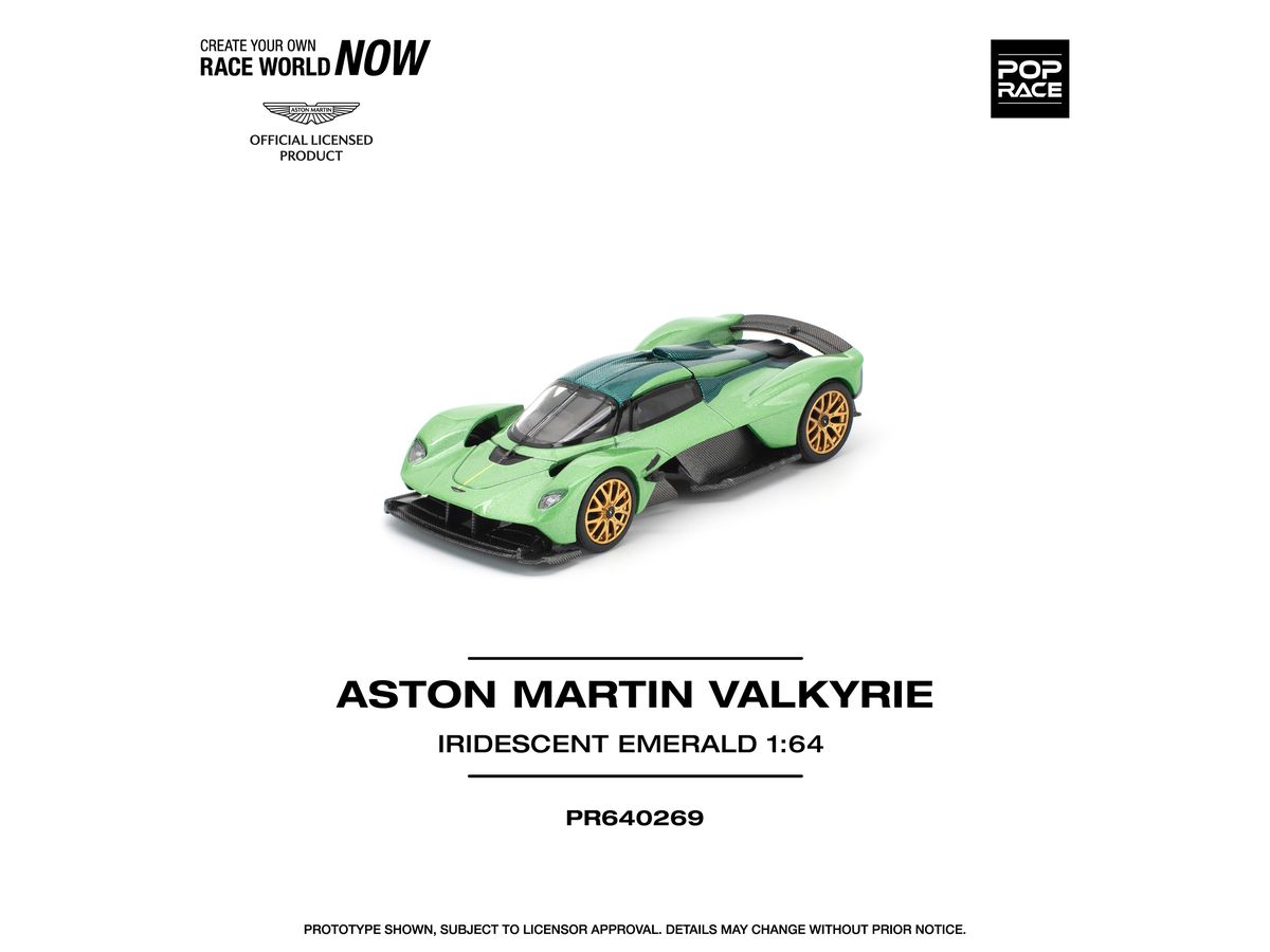 1/64 ASTON MARTIN VALKYRIE IRIDESCENT EMERALD