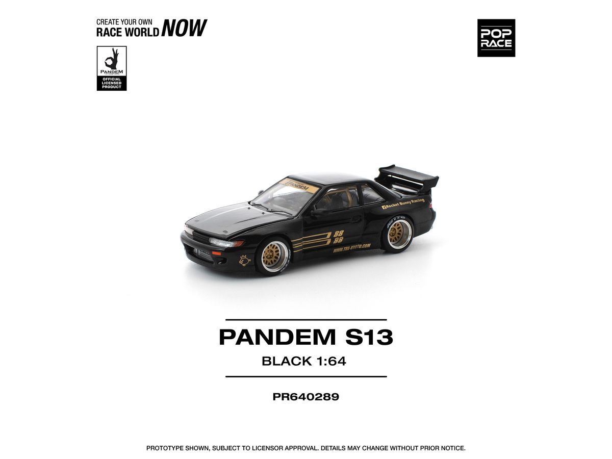 1/64 PANDEM SILVIA S13 - BLACKPANDEM SILVIA S13 - BLACK