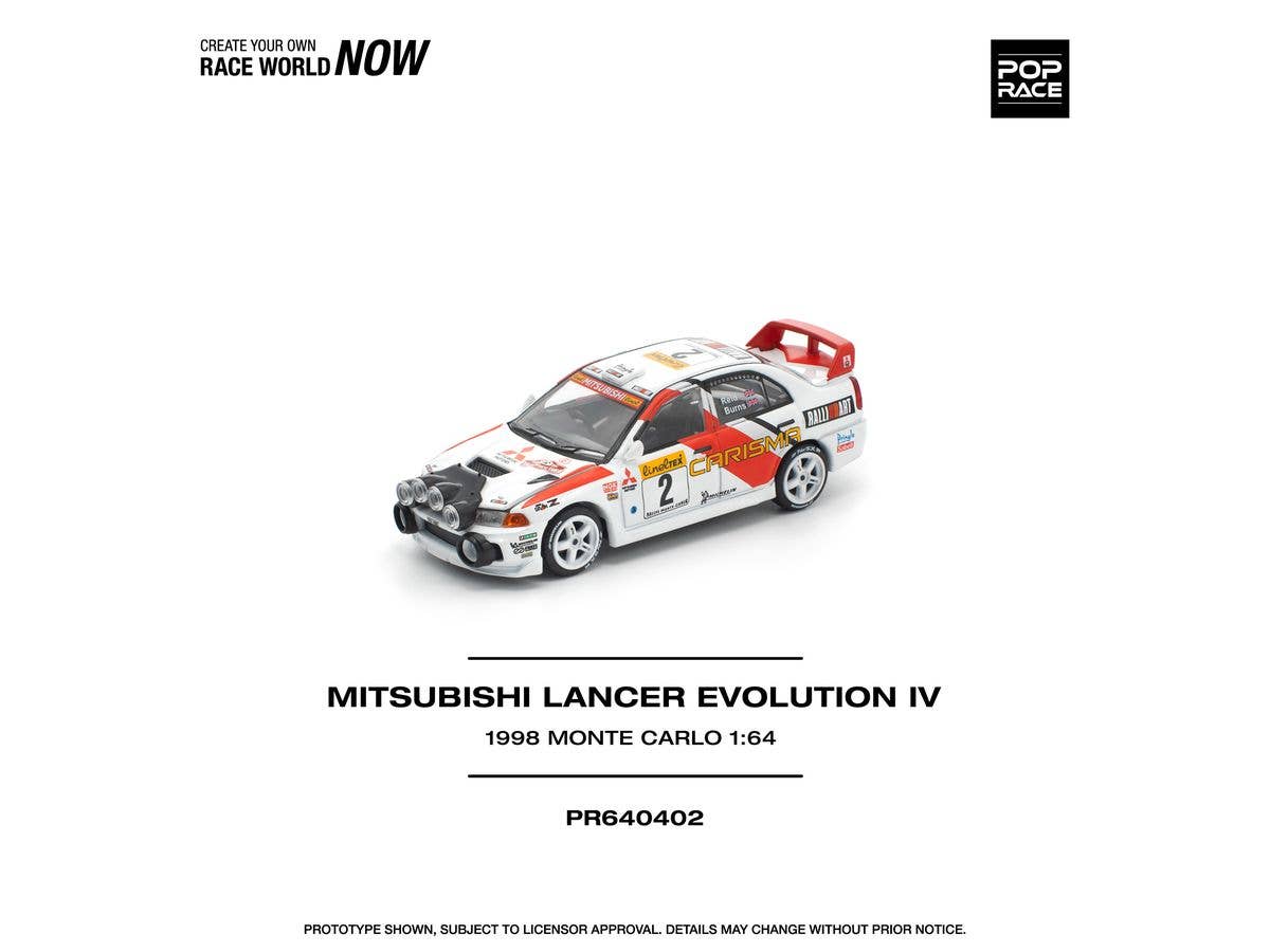 1/64 MITSUBISHI LANCER EVOLUTION IV - 1998 MONTE CARLO RALLY