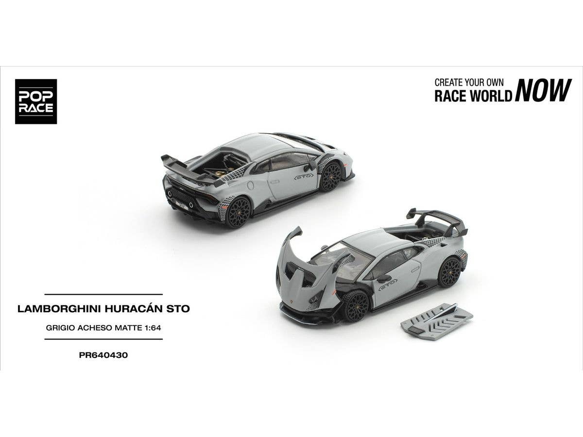 1/64 LAMBORGHINI HURACAN STO GRIGIO ACHESO MATTE