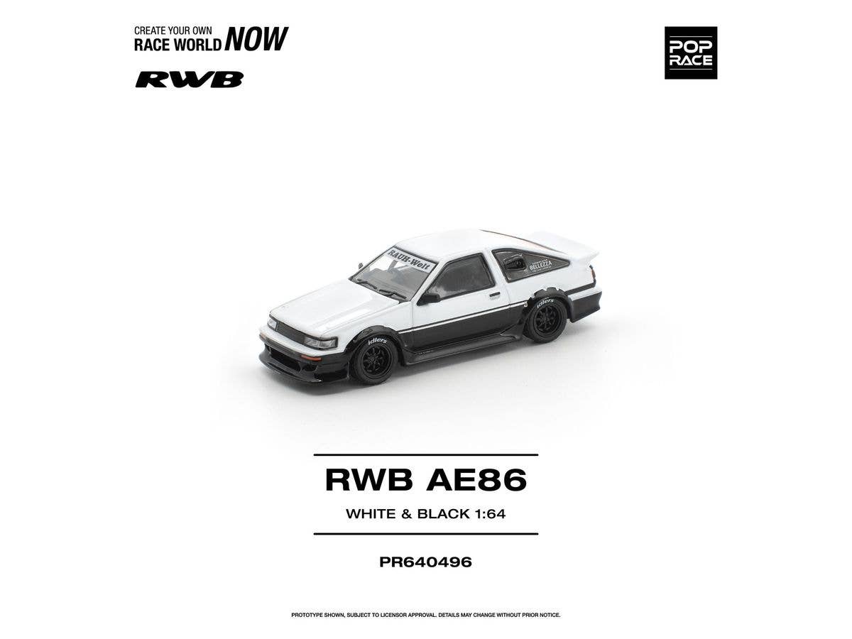 1/64 RWB AE86 WHITE BLACKRWB AE86 ホワイト/ブラック