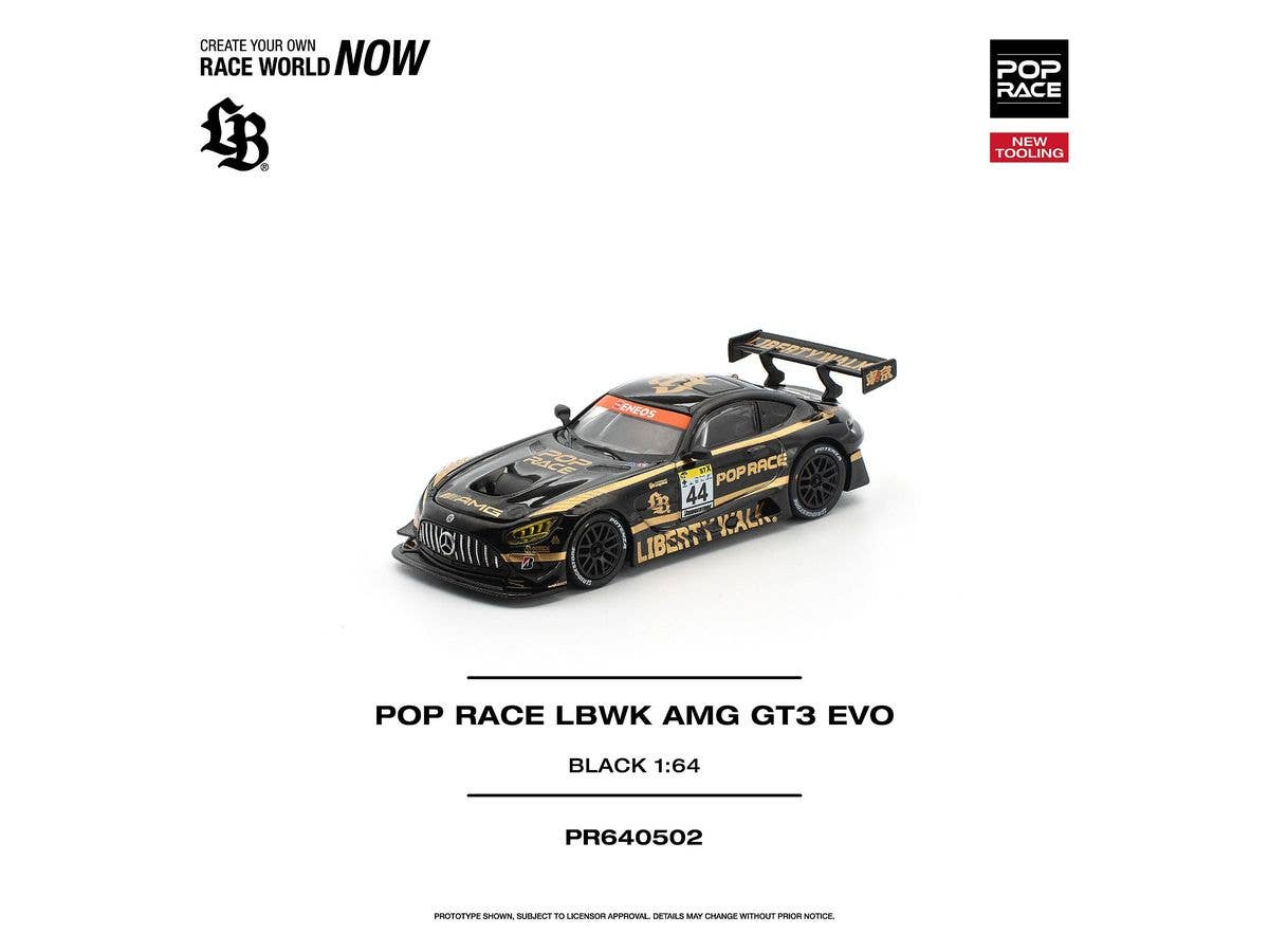 1/64 POP RACE LBWK AMG GT3 EVO BLACK