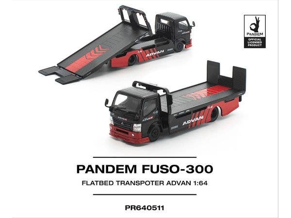 1/64 PANDEM FUSO 300 FLATBED TRANSPORTER ADVAN