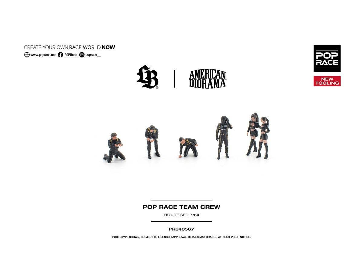 1/64 POP RACE TEAM CREW (6 Figures)