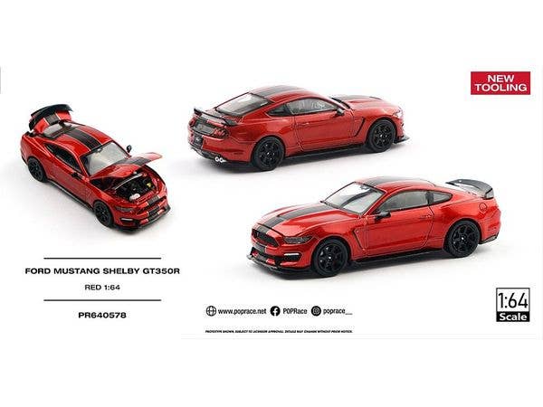 1/64 FORD MUSTANG SHELBY GT350R RACE RED