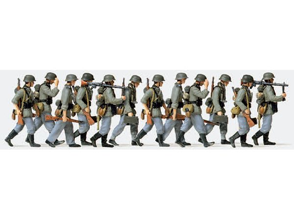 1/72 行進する独軍擲弾兵と機関銃手・12体･1939-45