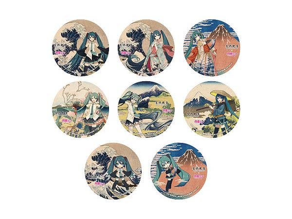 葛飾北斎x初音ミク 缶バッジ 1Box 8pcs