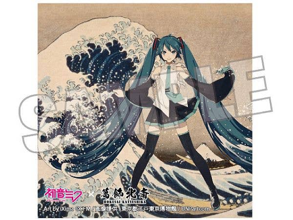 初音ミクx葛飾北斎 iXima ステッカー 神奈川沖波裏