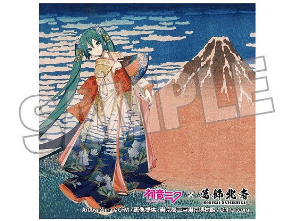 初音ミクx葛飾北斎 iXima ステッカー 凱風快晴