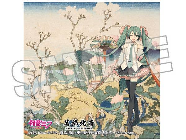初音ミクx葛飾北斎 iXima ステッカー 東海道品川御殿山ノ不二