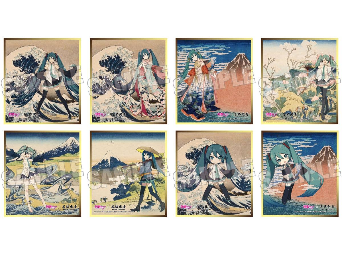 初音ミクx葛飾北斎 iXima 色紙 1Box 8pcs