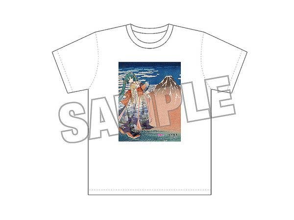 初音ミクx葛飾北斎 iXima Tシャツ 凱風快晴