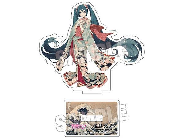 初音ミクx葛飾北斎 iXima ダイカットアクリルスタンド 神奈川沖波裏 着物