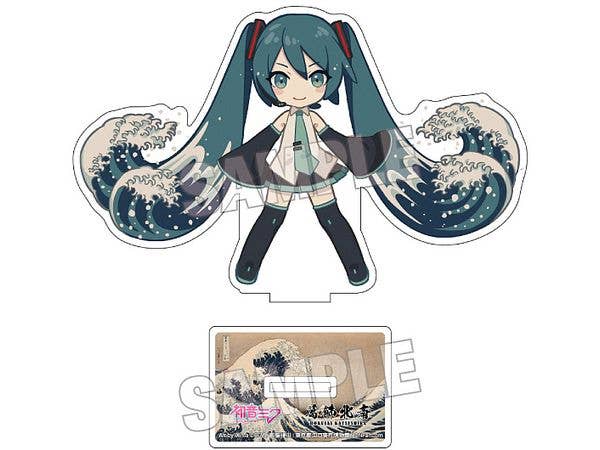 初音ミクx葛飾北斎 iXima ダイカットアクリルスタンド 神奈川沖波裏 ミニキャラ