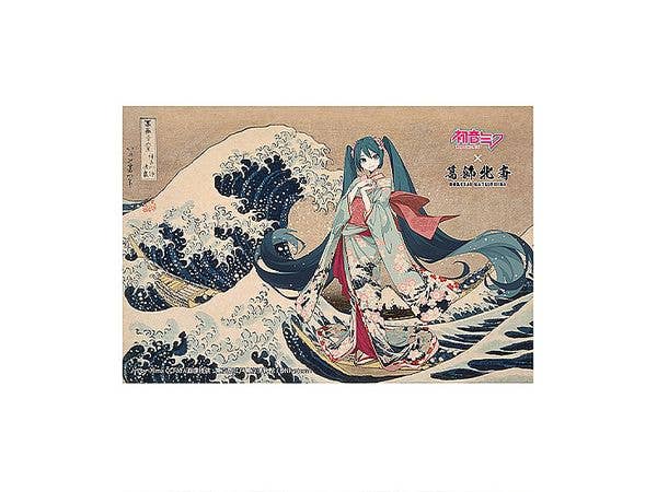 初音ミクx葛飾北斎 iXima ポストカード 神奈川沖波裏 着物