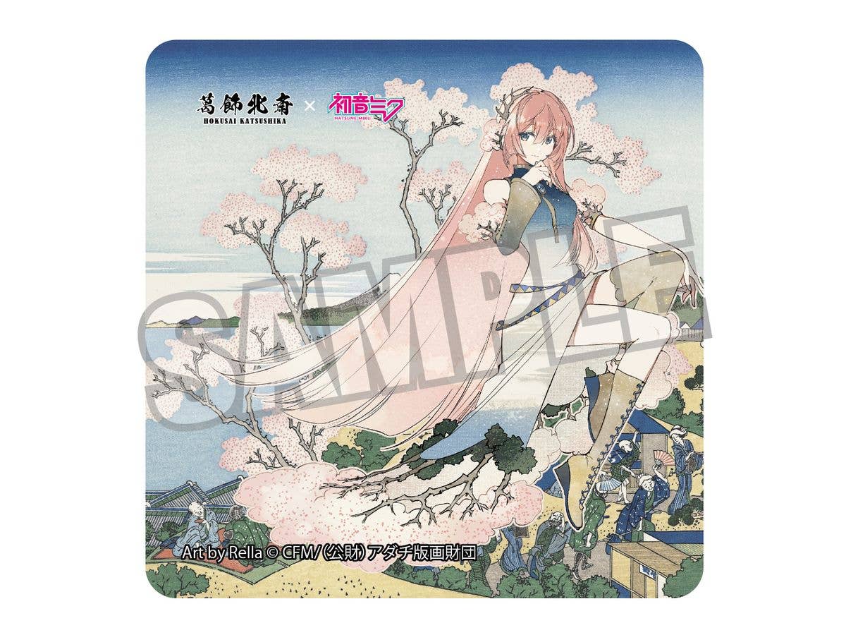 葛飾北斎x初音ミク Rella A4クリアファイル2枚セット+カード 巡音ルカ