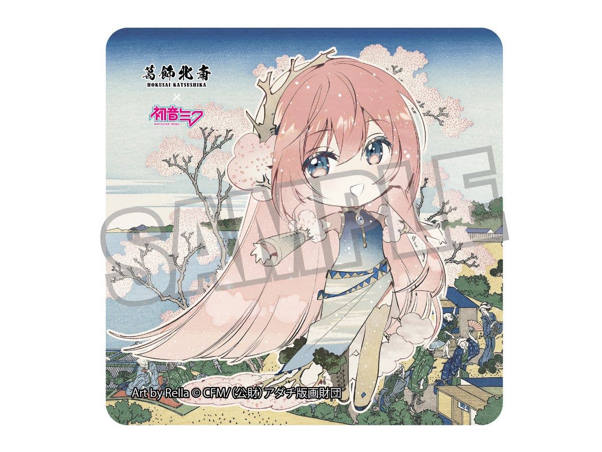 葛飾北斎x初音ミク Rella A4クリアファイル2枚セット+カード 巡音ルカ