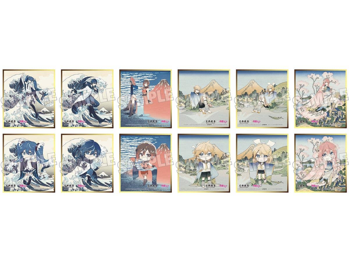 葛飾北斎x初音ミク Rella 色紙 1Box 12pcs
