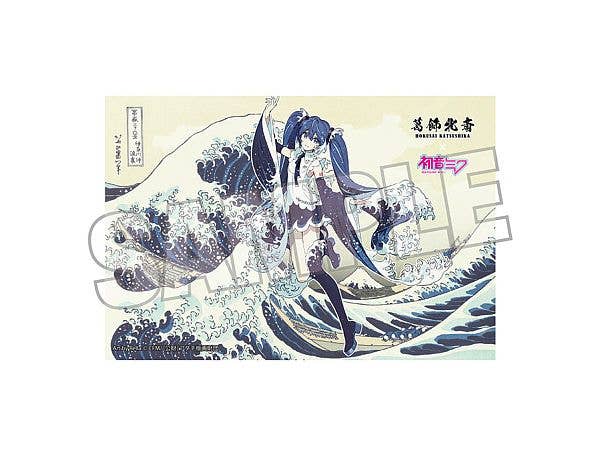 葛飾北斎x初音ミク Rella A4クリアファイル2枚セット+カード 鏡音リン