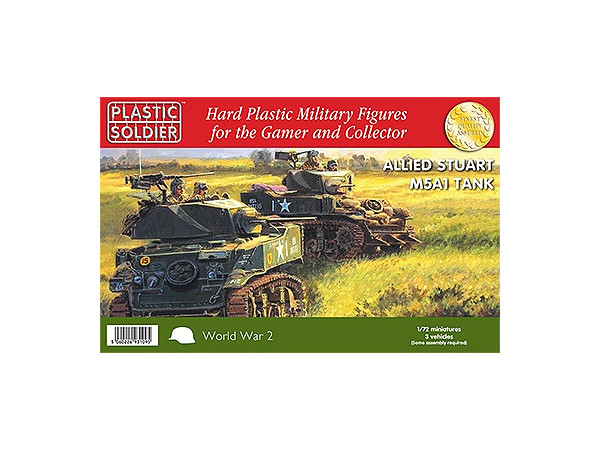 1/72 M5A1 スチュアート (車両x3, フィギュアx6)
