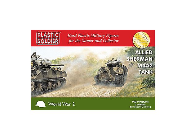 1/72 連合軍 M4A2 シャーマン中戦車 75mm/76mm/105mm砲タイプ (3キット入り)