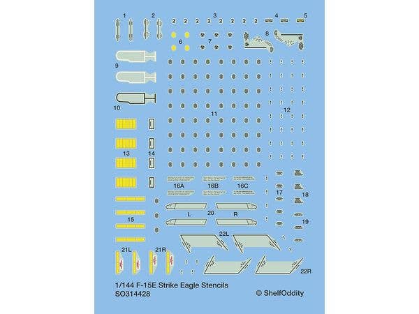 1/144 F-15C/D/E イーグル データステンシルデカール (2機分入)