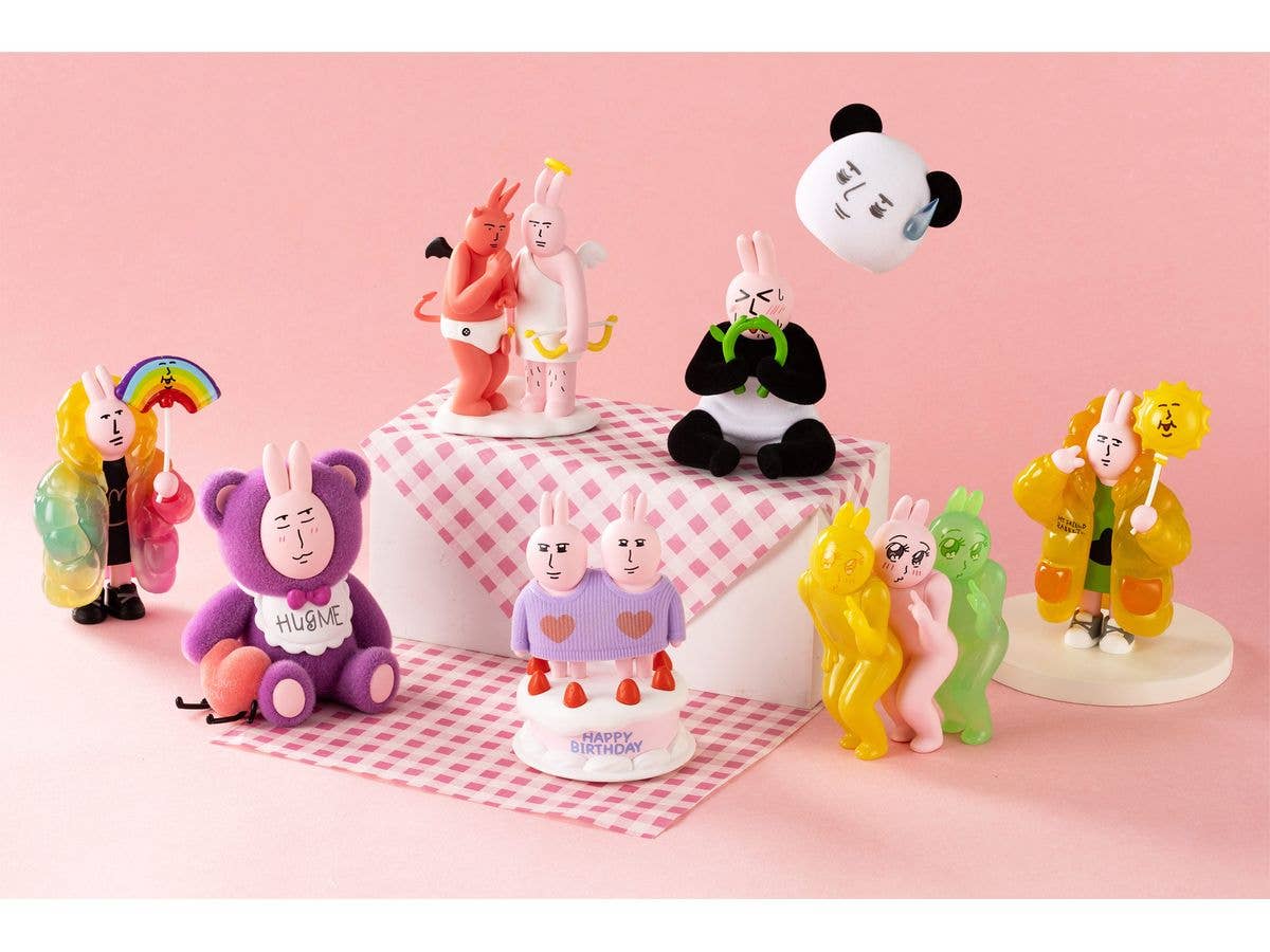 PLZDOT ピンクうさぎ ハッピーマインドシリーズ ブラインドボックス 1Box 6pcs