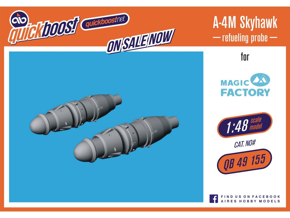 1/48 A-4M スカイホーク空中給油プローブ (2個入) (マジックファクトリー用)